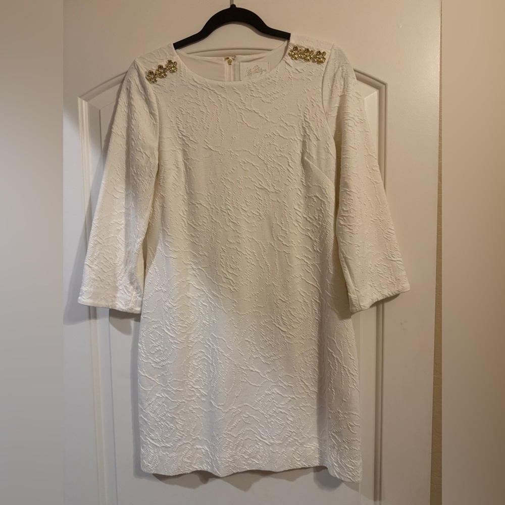 Lilly Pulitzer Annwyn 3/4 sleeve shift dress in coconut NWOT